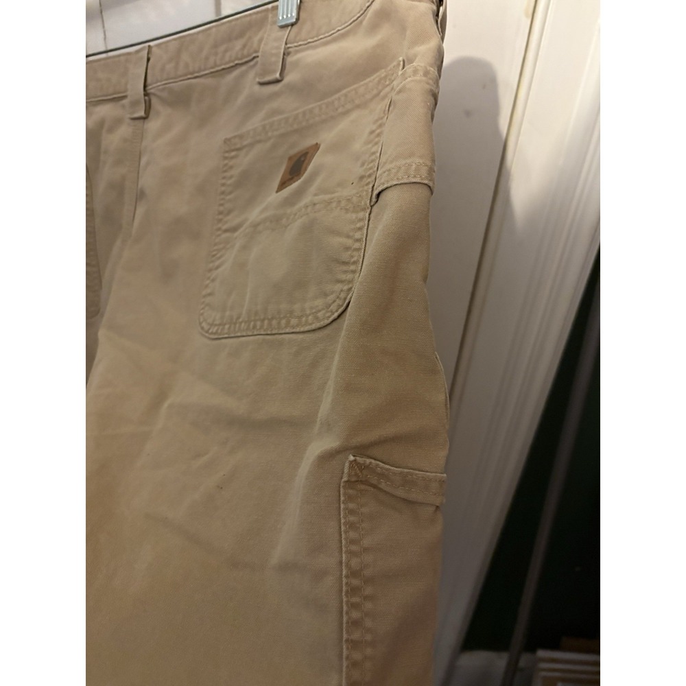 Carhartt B147 Original Fit Cargo Shorts Khaki Men's Size 46 Cotton Work - Picture 3 of 7